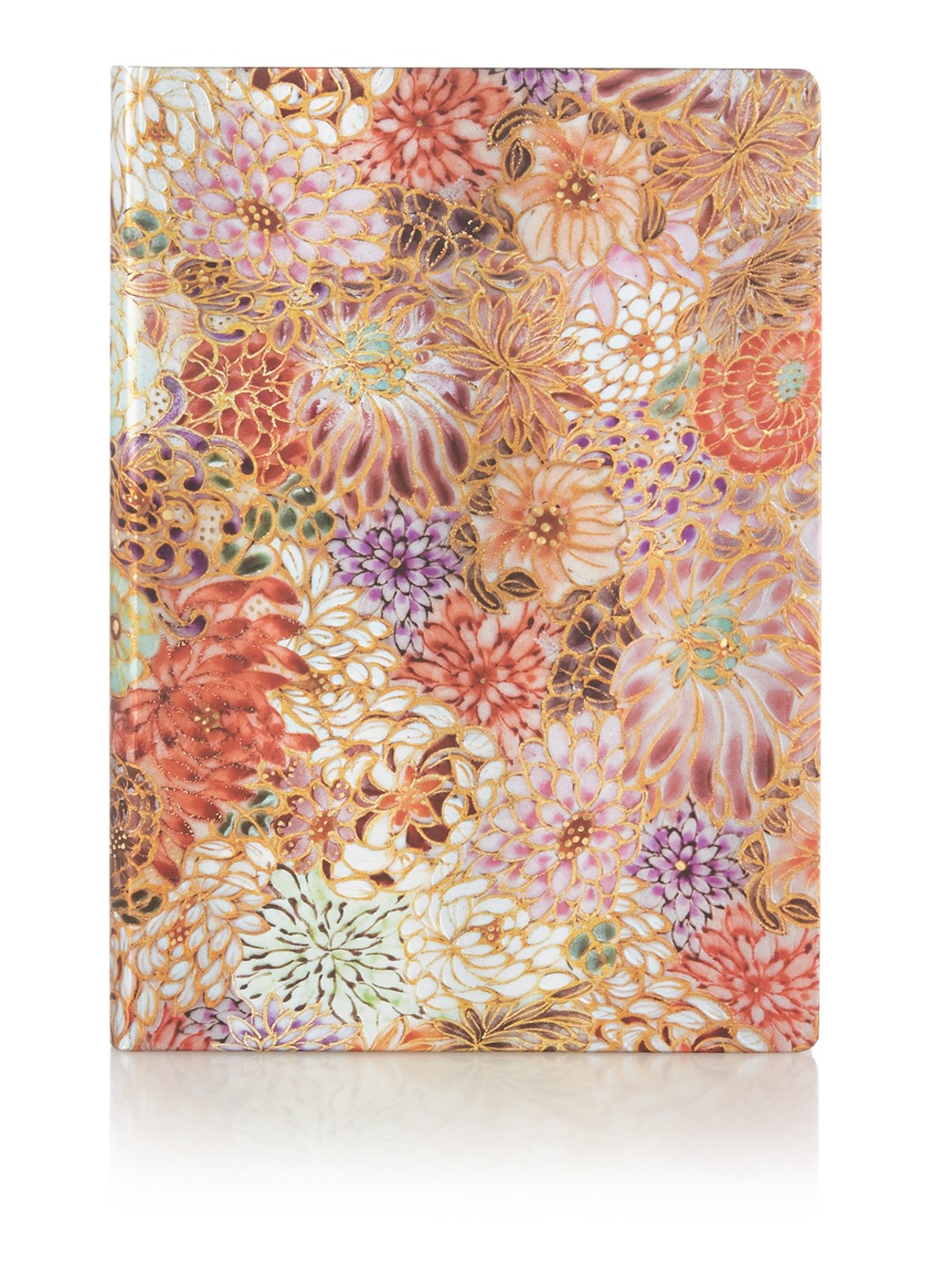 Paperblanks Kikka midi gelinieerd notitieboek 18 x 13 cm - voorkant 2 perzikroze