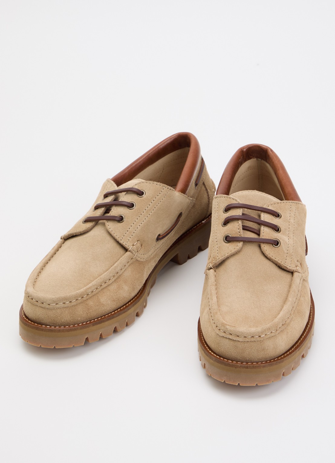 Paraboot Briac bootschoen van suède - detail 3 beige