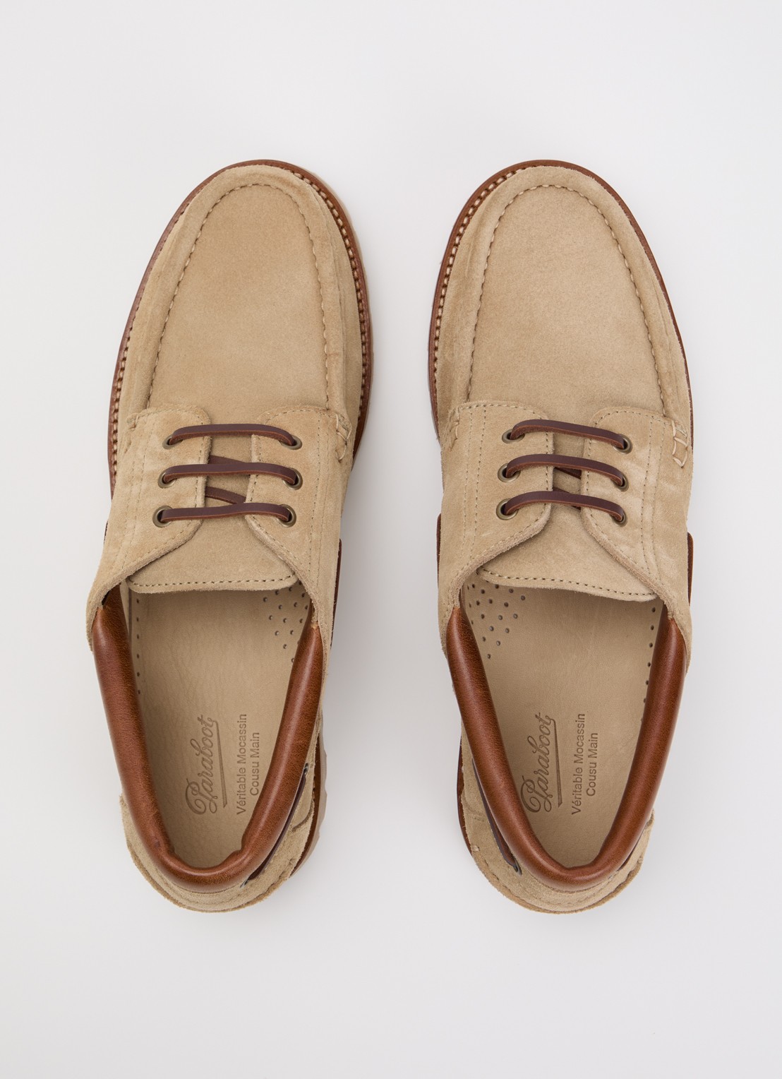 Paraboot Briac bootschoen van suède - detail 4 beige