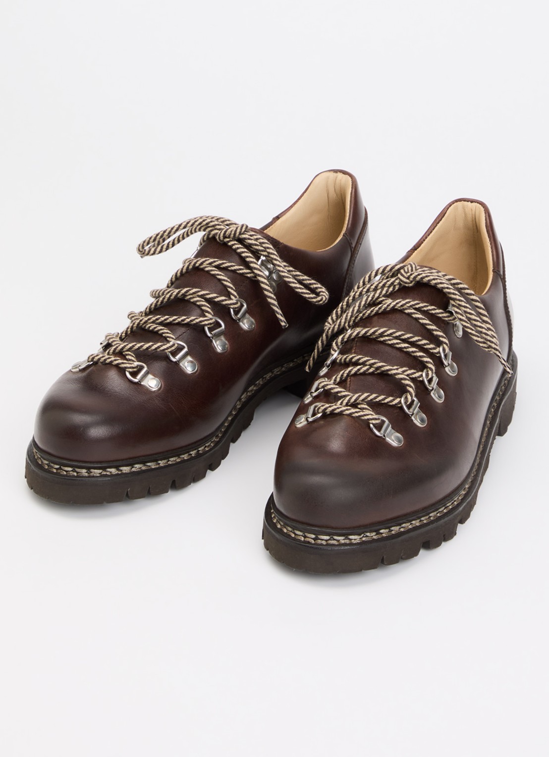 Paraboot Clusaz veterschoen van leer - detail kastanjebruin