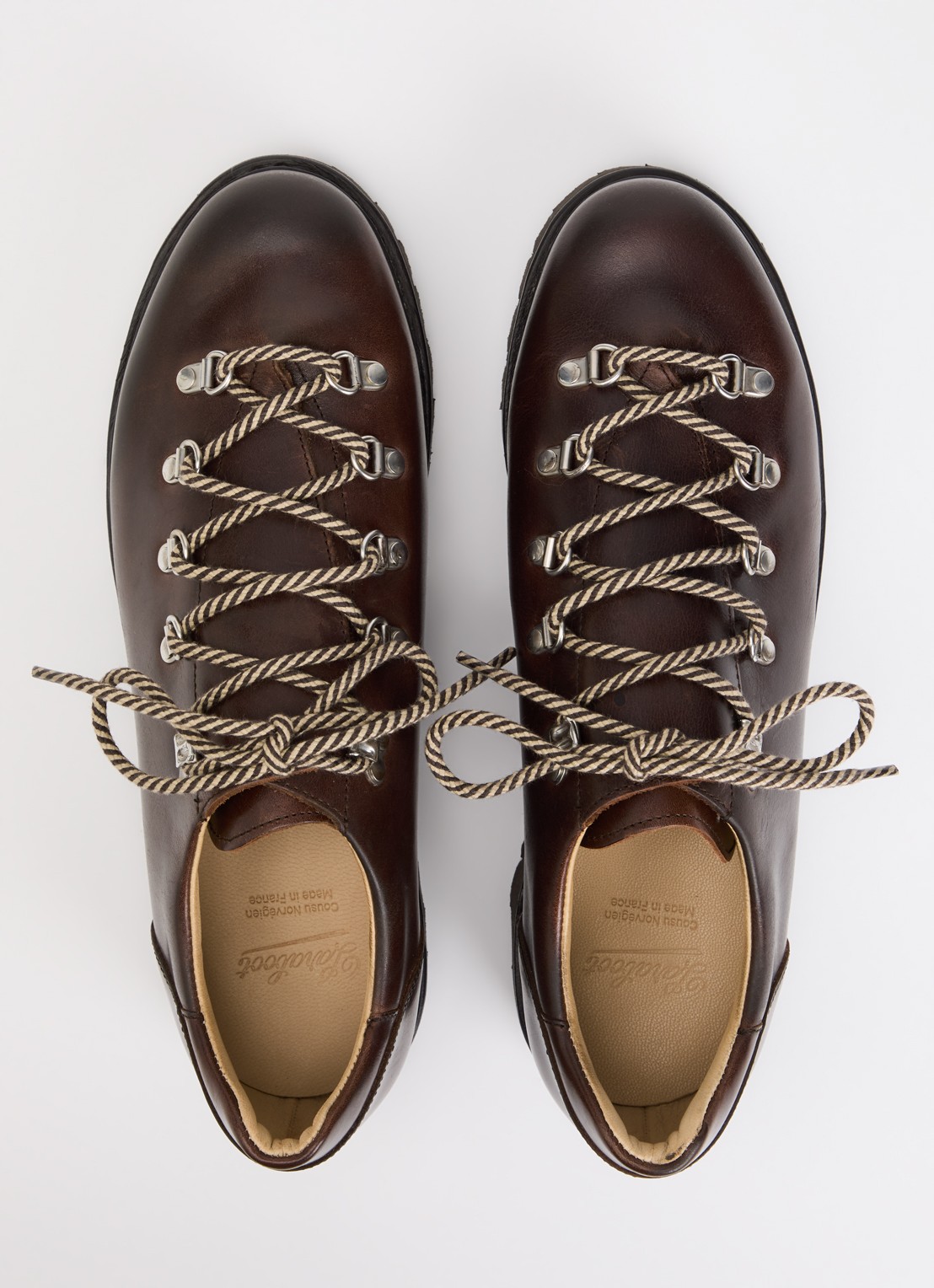 Paraboot Clusaz veterschoen van leer - detail 2 kastanjebruin