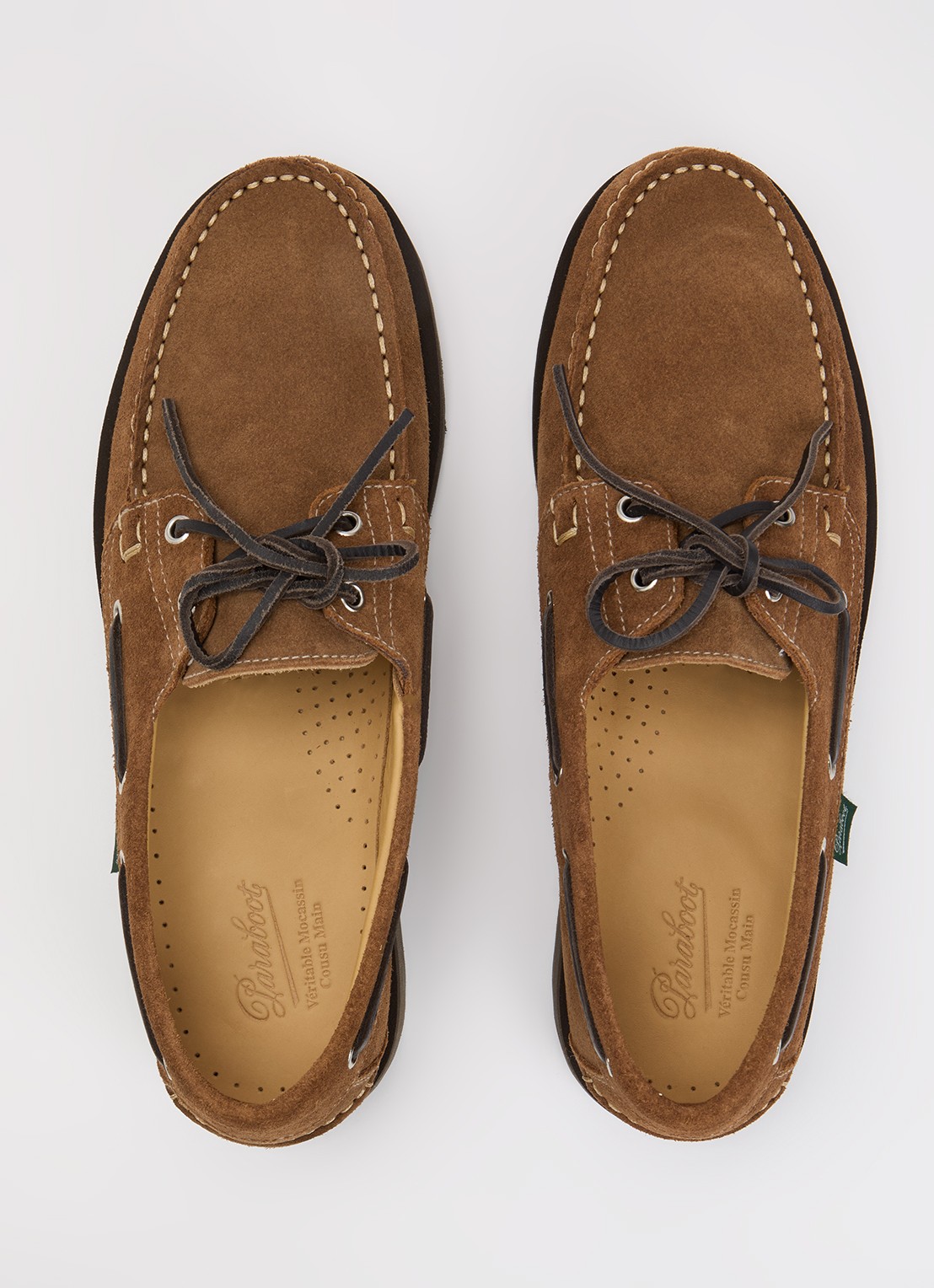 Paraboot Malo bootschoen van suède - detail 3 cognac