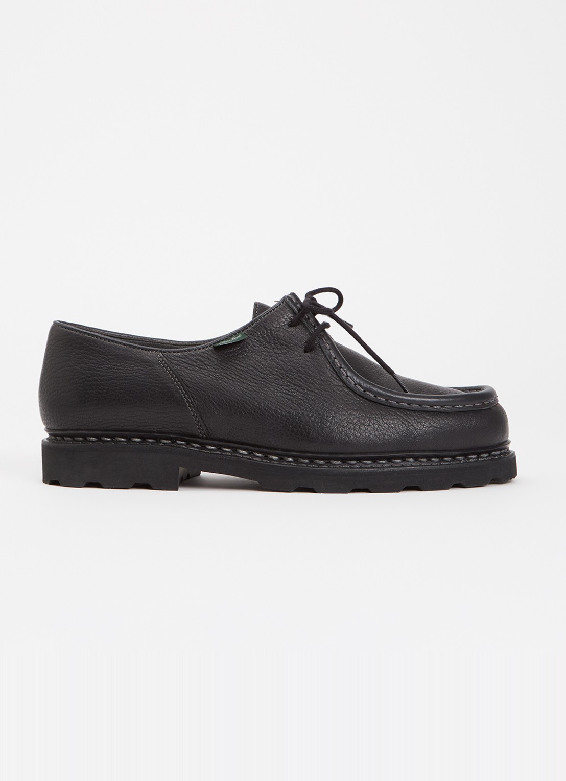 Paraboot Michael veterschoen van leer - voorkant zwart