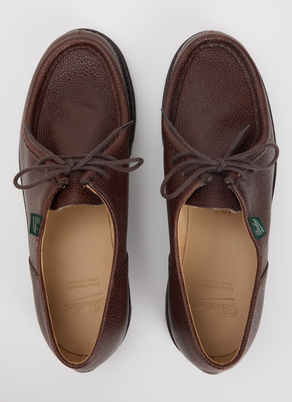 Paraboot Michael veterschoen van leer - detail 3 bruin