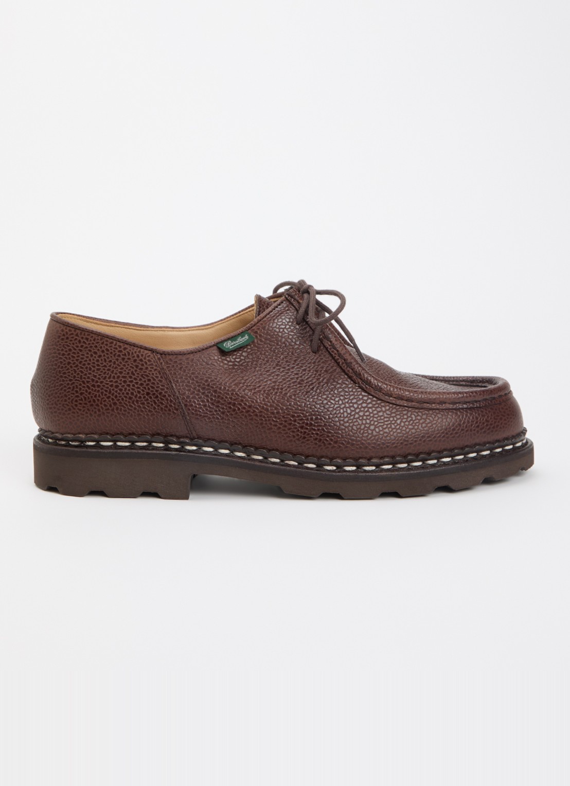 Paraboot Michael veterschoen van leer - voorkant bruin