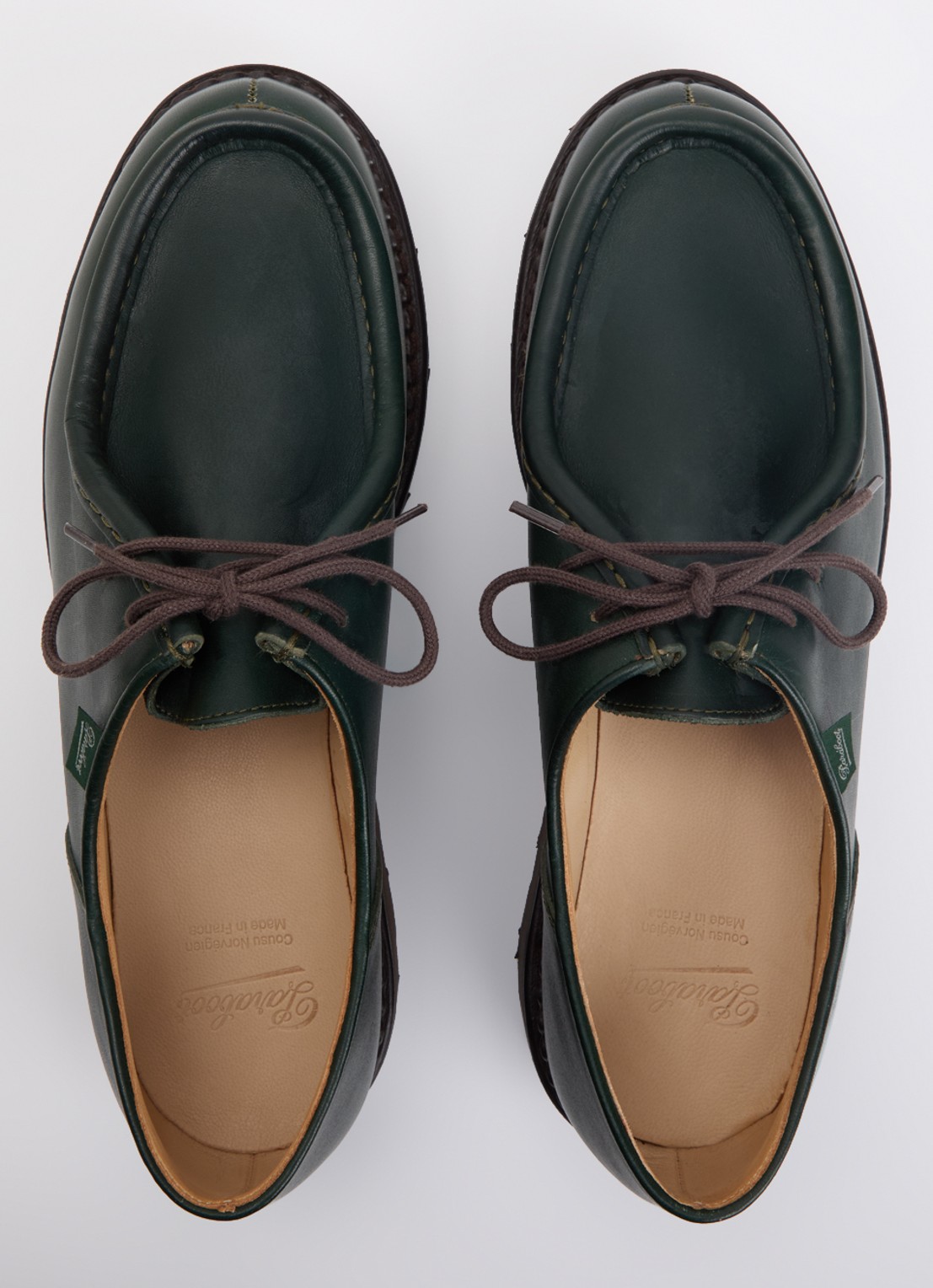 Paraboot Michael veterschoen van leer - detail 2 groen