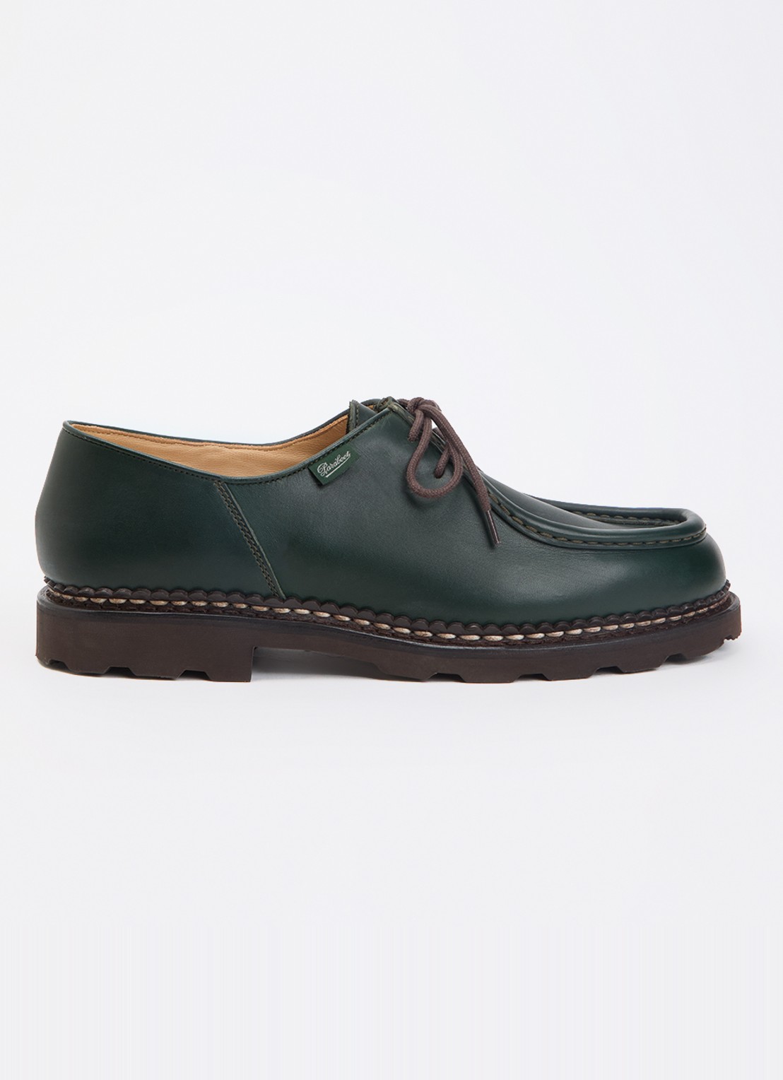 Paraboot Michael veterschoen van leer - voorkant 5 groen