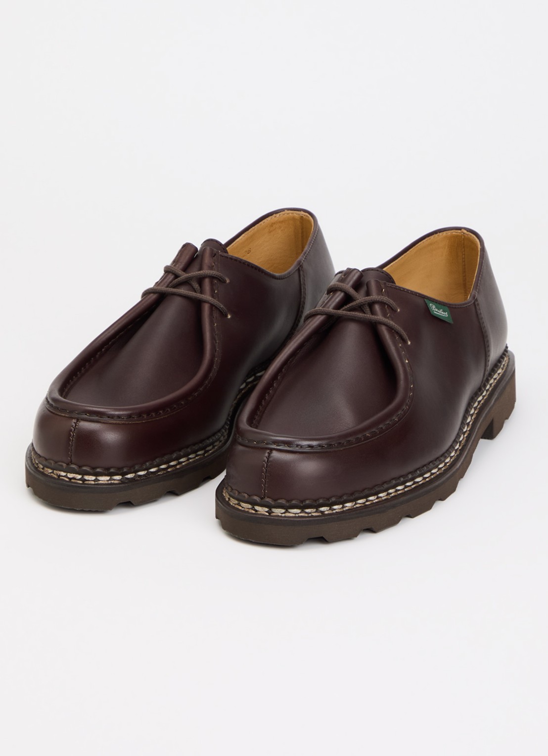 Paraboot Michael veterschoen van leer - detail 3 donkerbruin