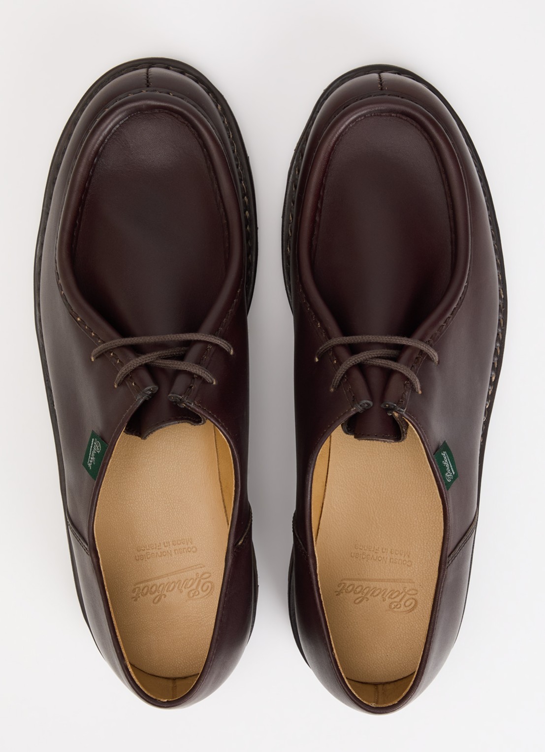 Paraboot Michael veterschoen van leer - detail 4 donkerbruin