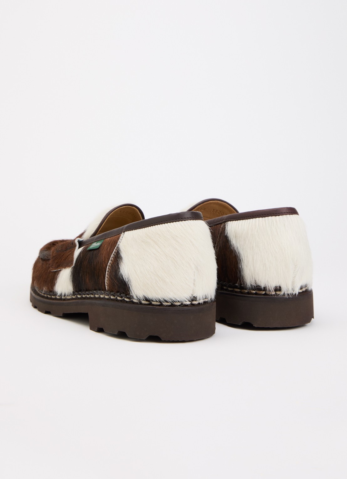 Paraboot Reims loafer van leer met ponyhair - achterkant 2 roodbruin