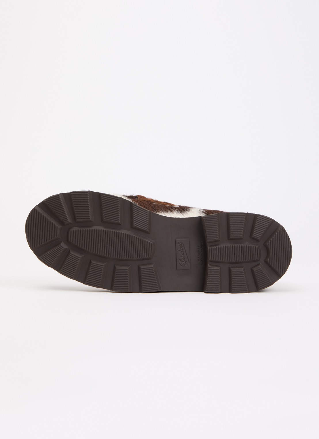 Paraboot Reims loafer van leer met ponyhair - detail 5 roodbruin