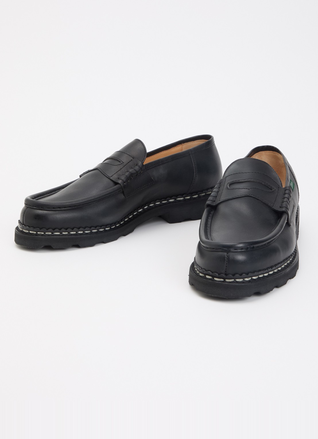 Paraboot Reims loafer van leer - detail zwart