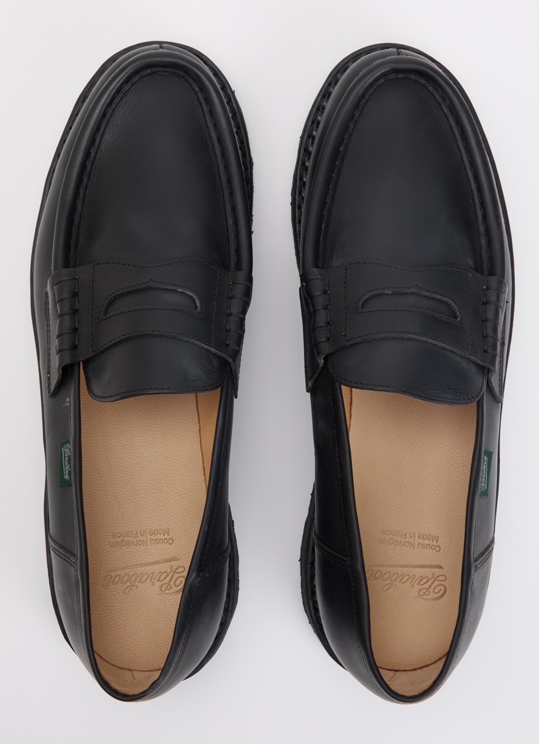Paraboot Reims loafer van leer - detail 2 zwart