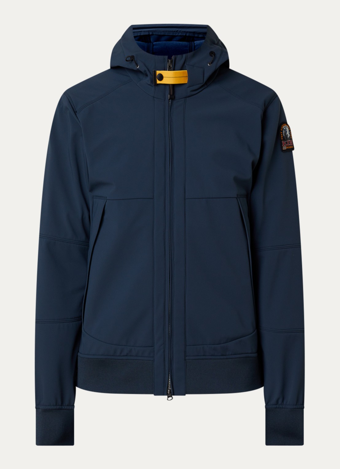 Parajumpers Abner softshell jack met capuchon en ritszakken - voorkant 5 indigo