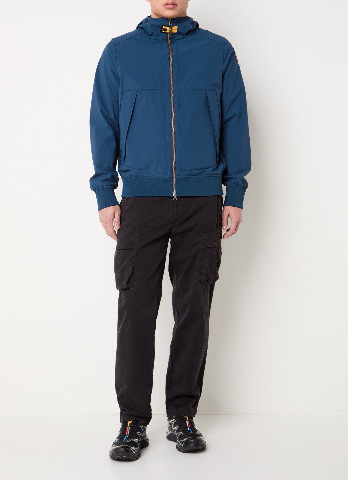 Parajumpers Abner softshell jack met ritszakken - voorkant 2 petrol