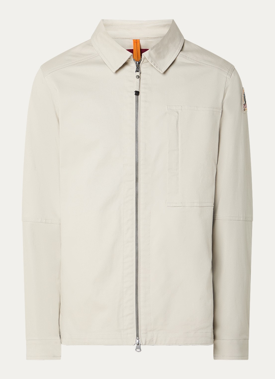 Parajumpers Arabba jack met logo en steekzakken - voorkant 3 creme