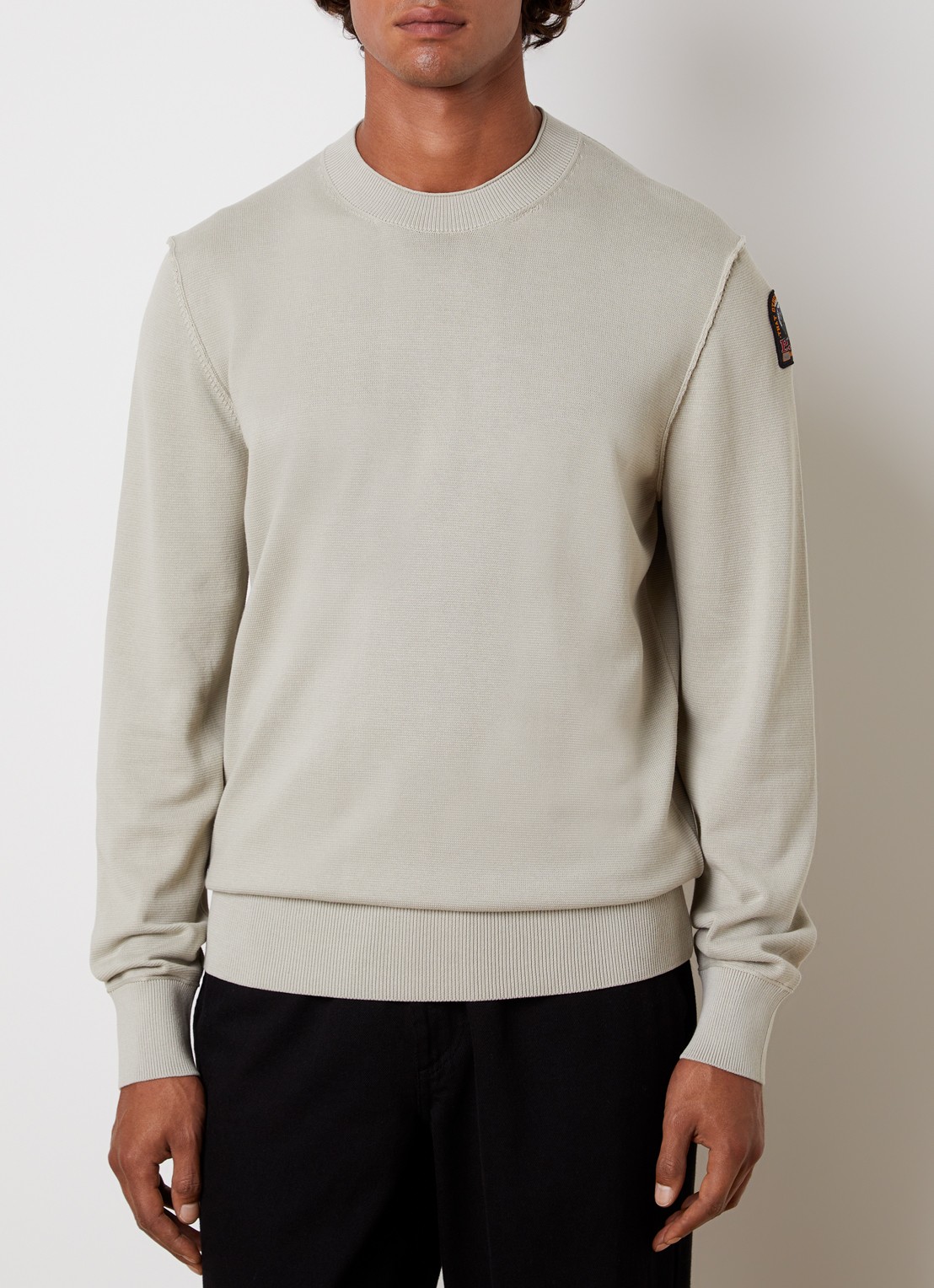 Parajumpers Braw fijngebreide pullover met logo - detail beige