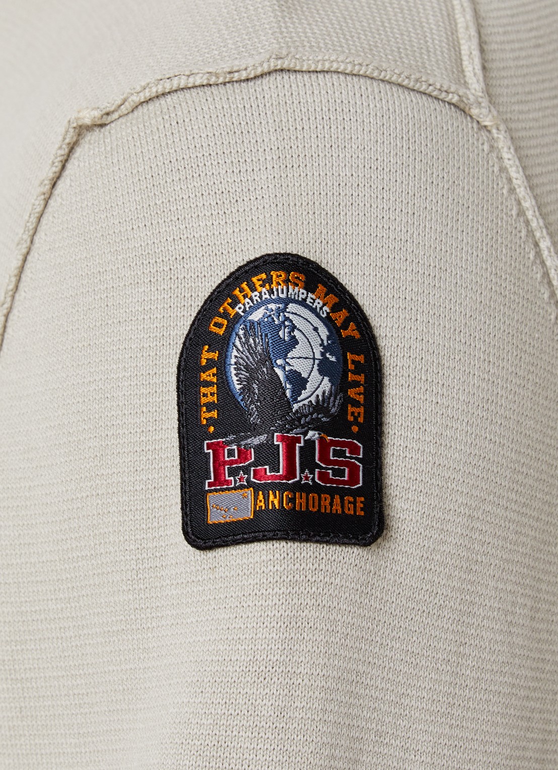 Parajumpers Braw fijngebreide pullover met logo - detail 2 beige