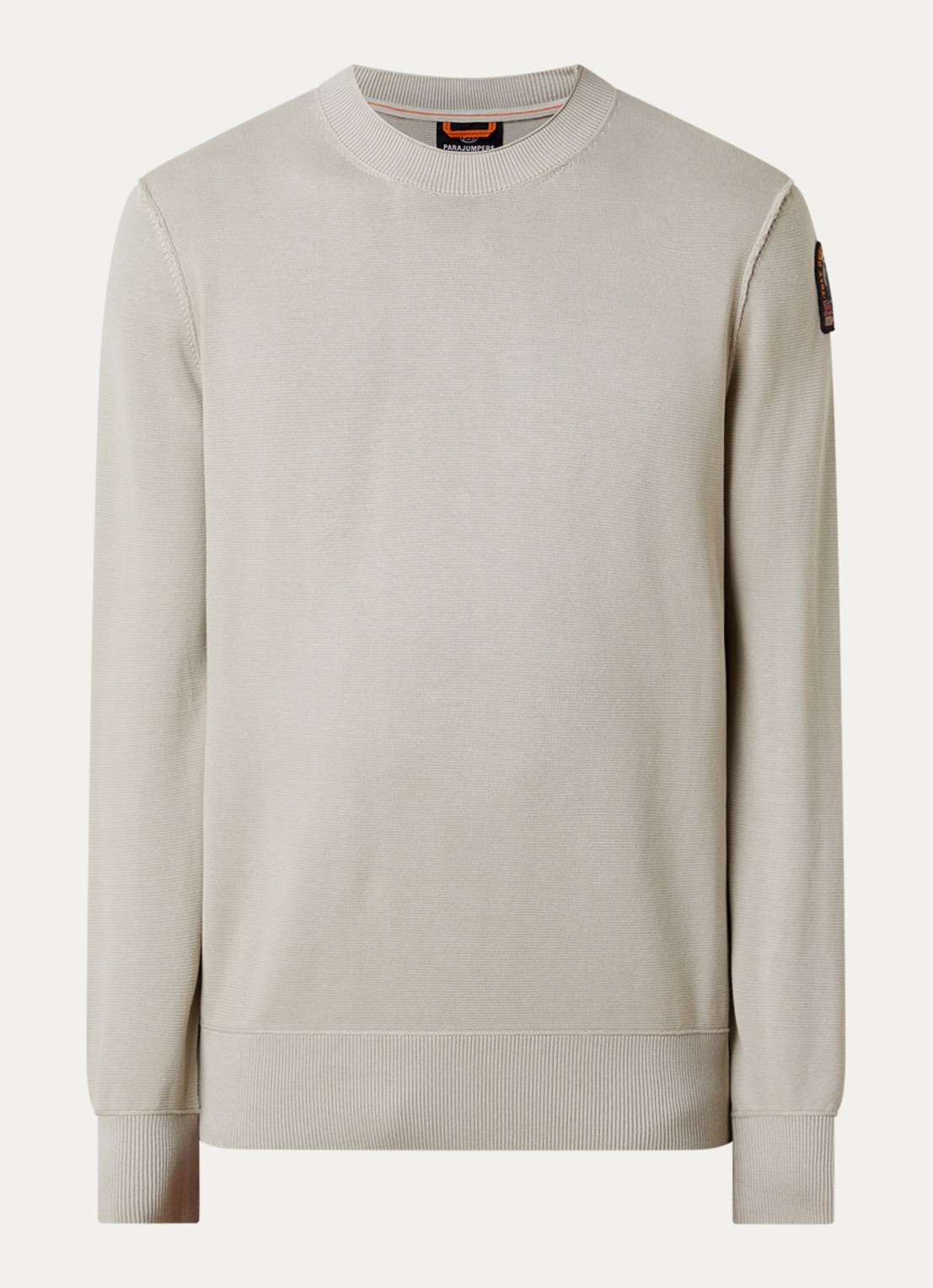 Parajumpers Braw fijngebreide pullover met logo - voorkant 3 beige
