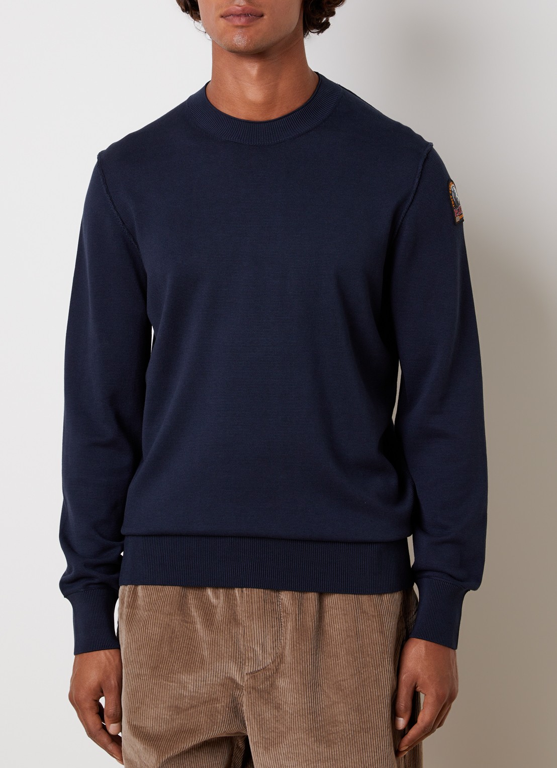 Parajumpers Braw fijngebreide pullover met logo - detail 3 donkerblauw