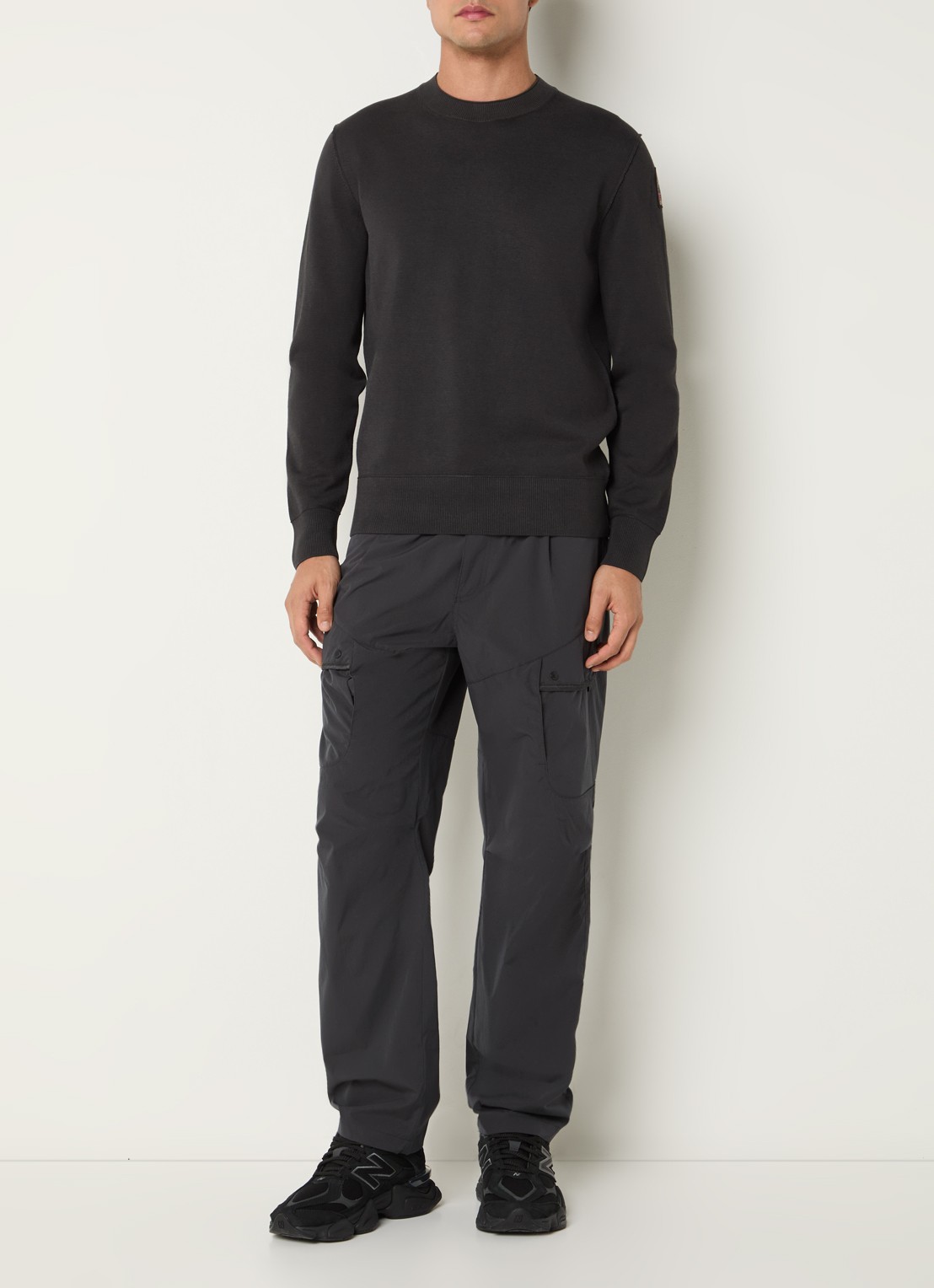 Parajumpers Braw sweater met logo - voorkant 2 antraciet