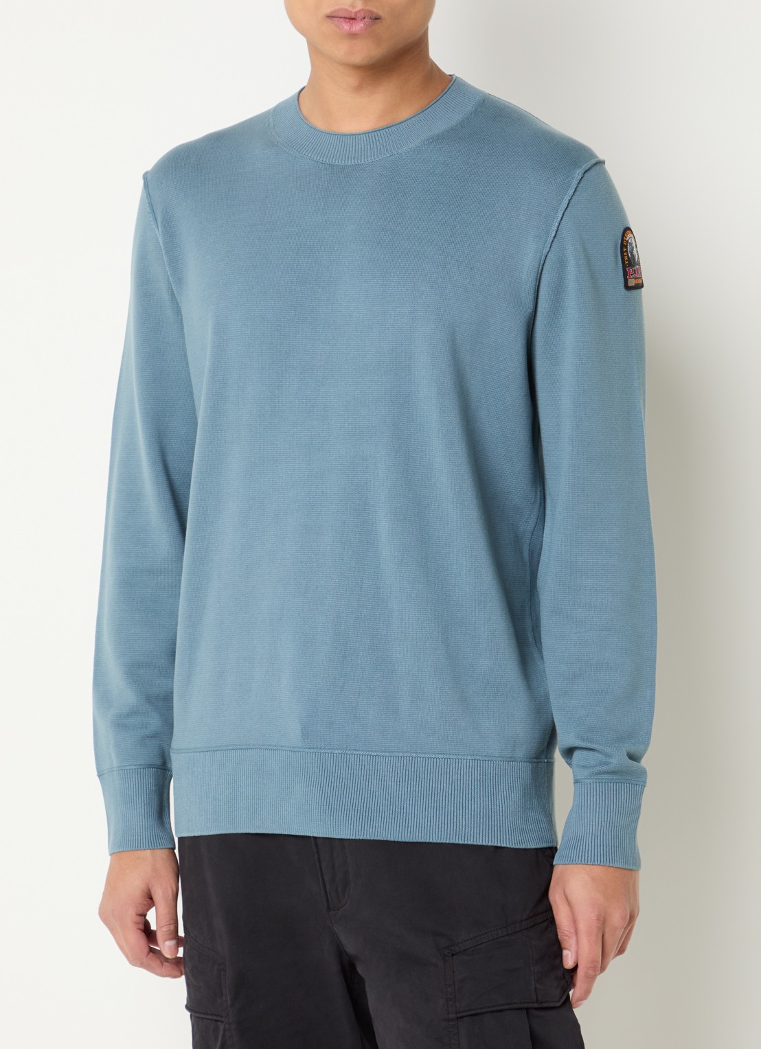 Parajumpers Braw sweater met logo - detail 3 staalblauw