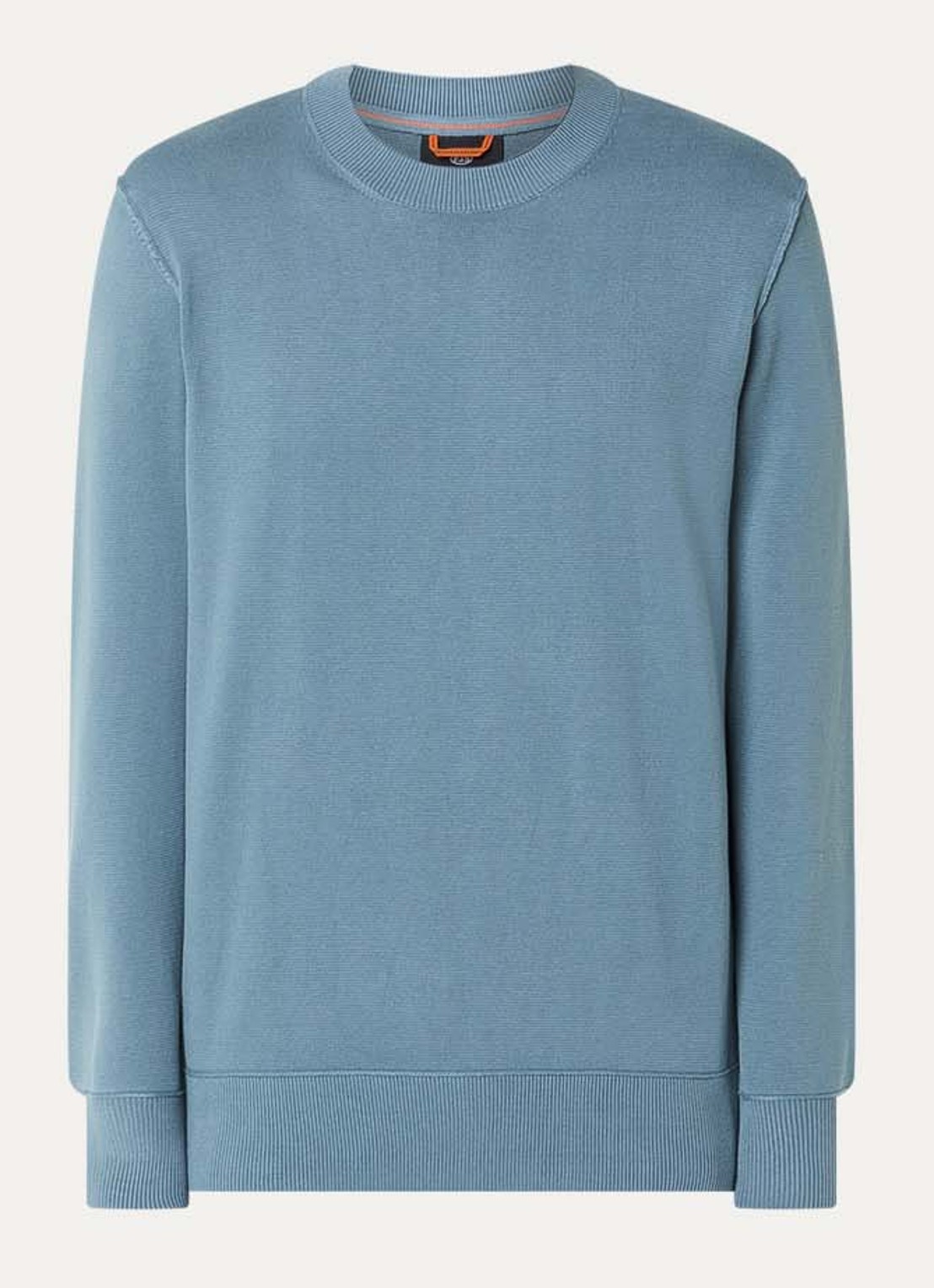 Parajumpers Braw sweater met logo - voorkant staalblauw