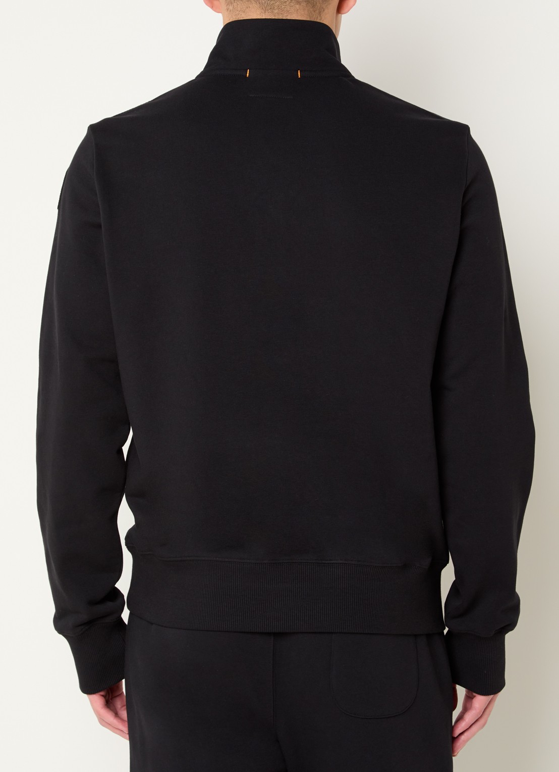 Parajumpers Broad sweater met halve rits en logo - achterkant 4 zwart