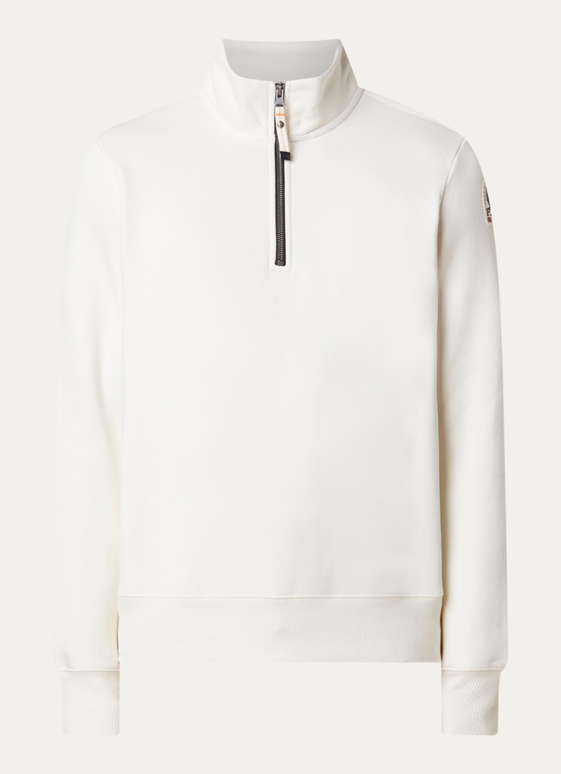 Parajumpers Broad sweater met halve rits - voorkant creme