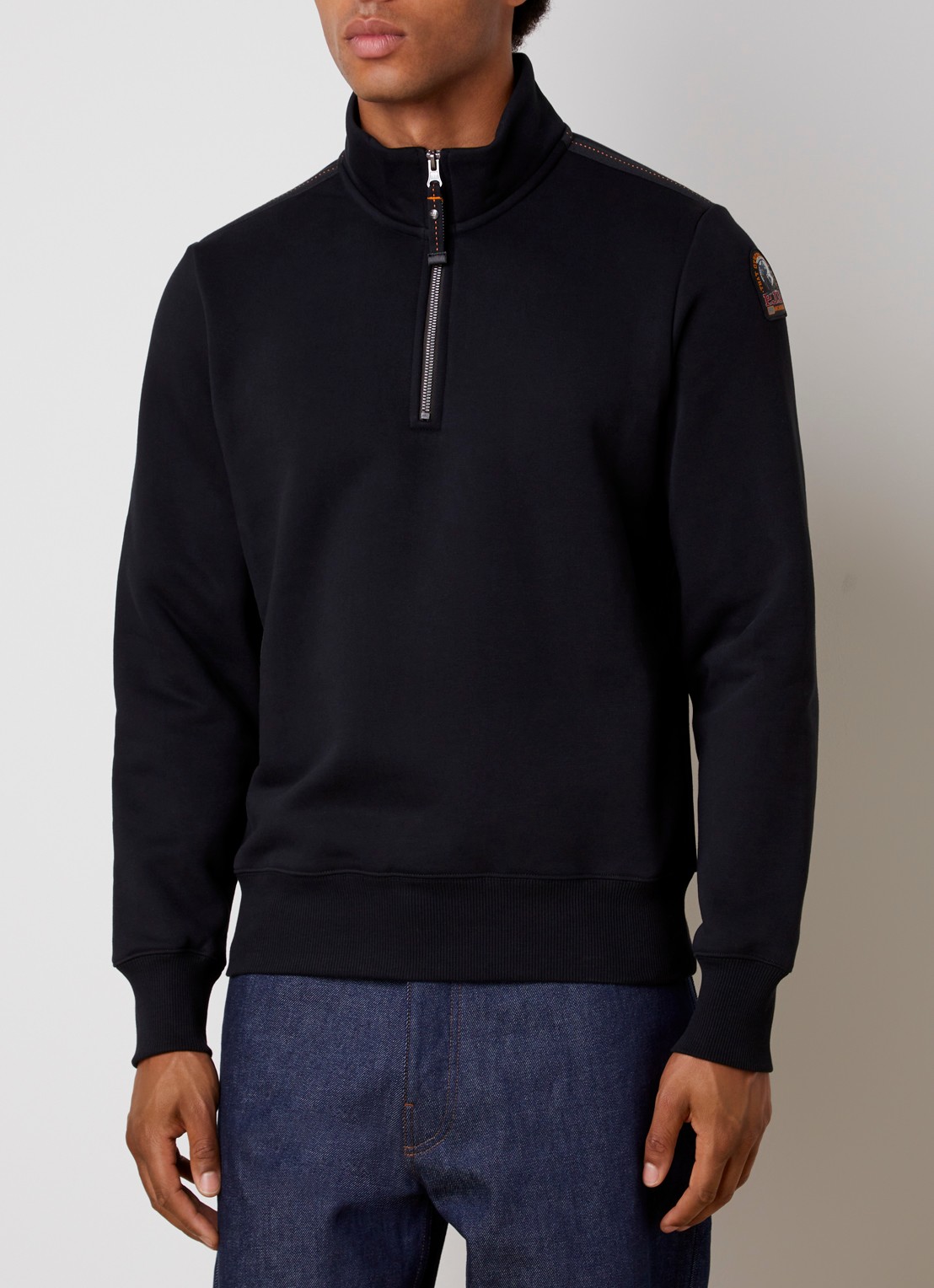 Parajumpers Broad sweater met halve rits - detail 3 zwart