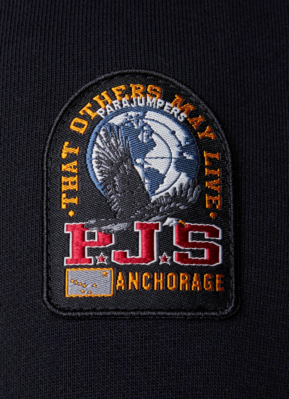 Parajumpers Broad sweater met halve rits - detail 4 zwart