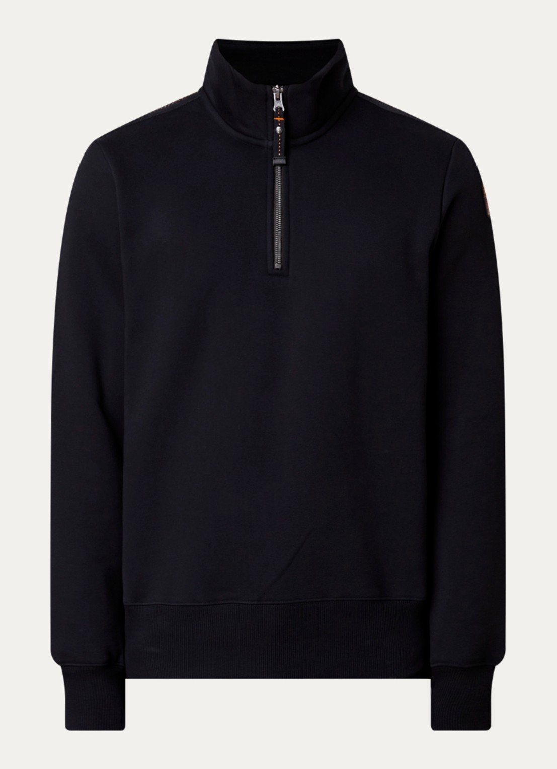 Parajumpers Broad sweater met halve rits - voorkant zwart