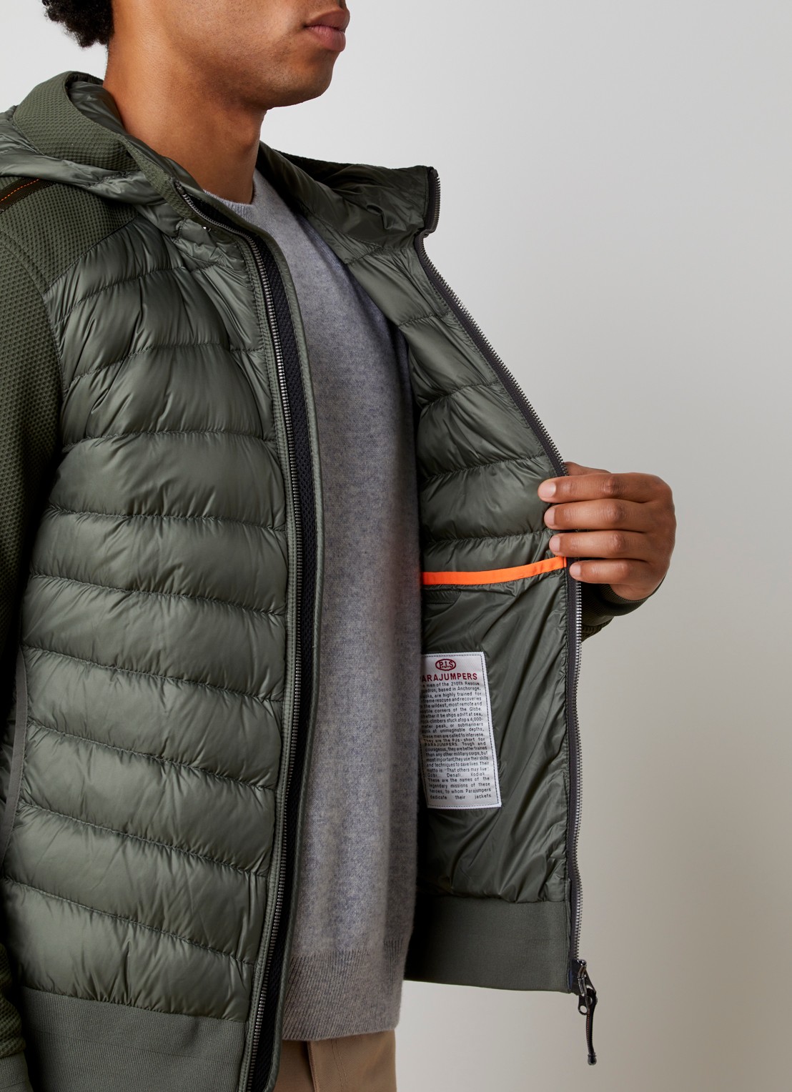 Parajumpers Buck jack met donsvulling en steekzakken - detail 6 legergroen