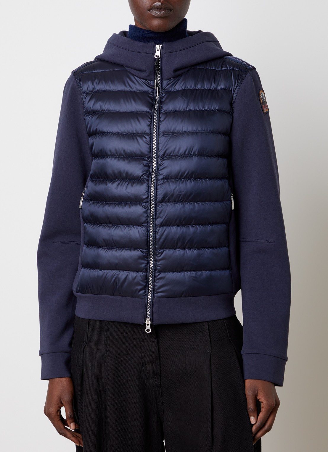Parajumpers Caeli puffer jack met donsvulling en ritszakken - detail 4 indigo