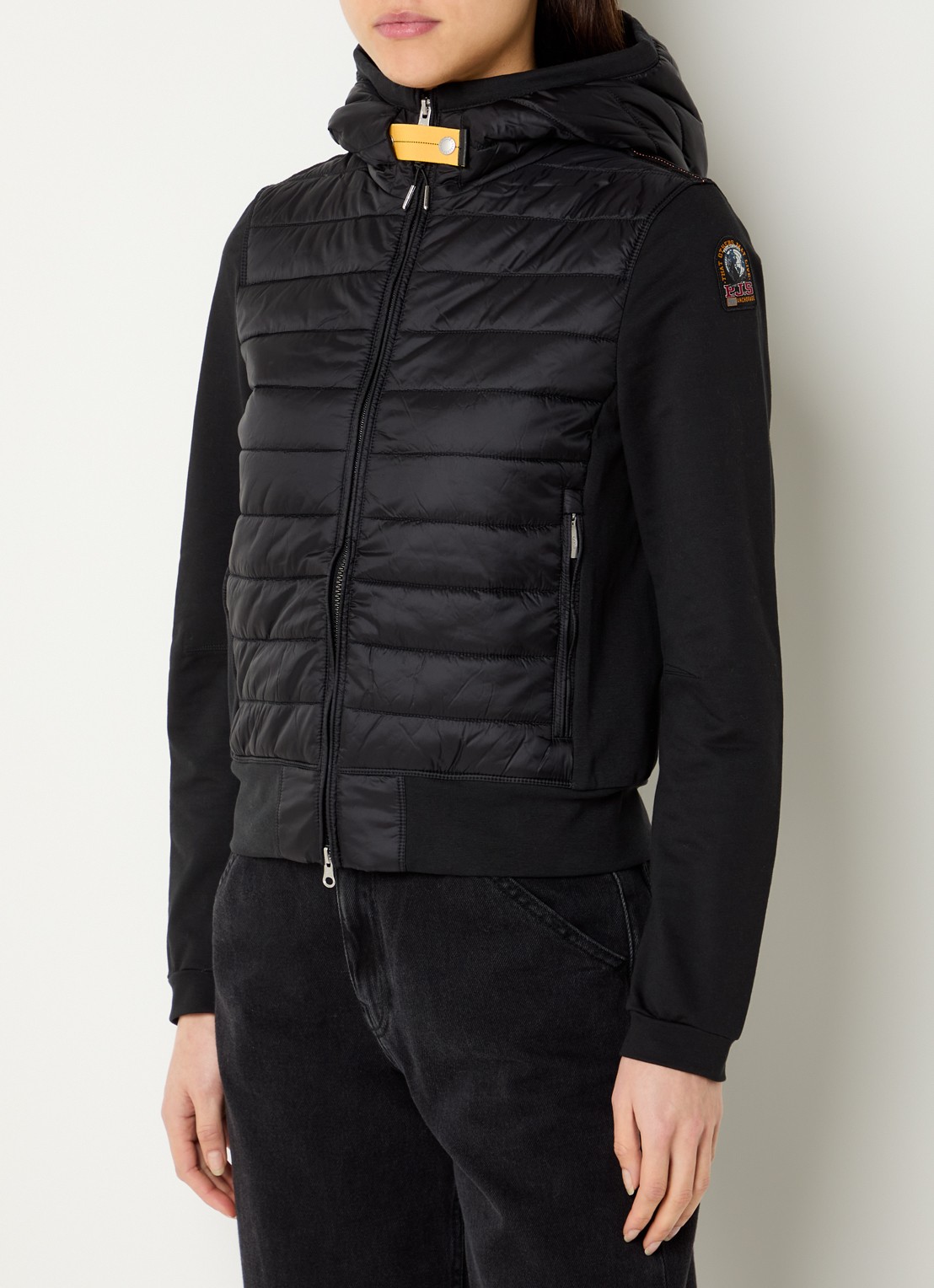 Parajumpers Caelie gewatteerd jack met capuchon - detail 4 zwart