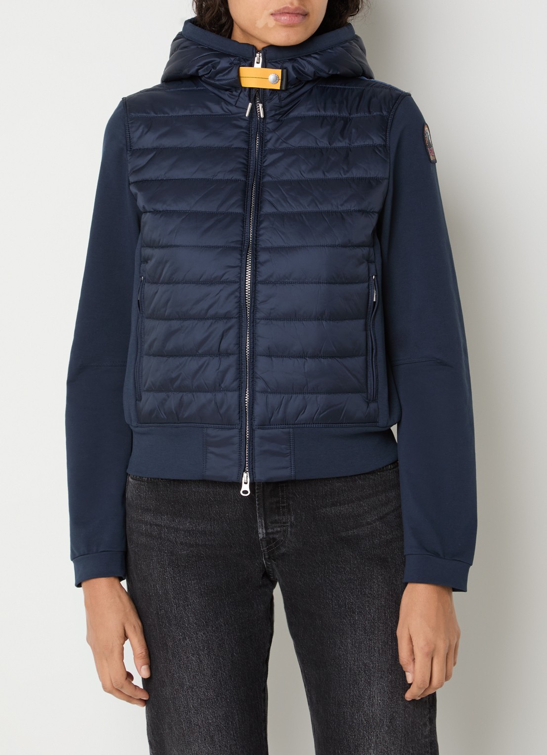 Parajumpers Caelie gewatteerd jack met capuchon - detail 3 donkerblauw