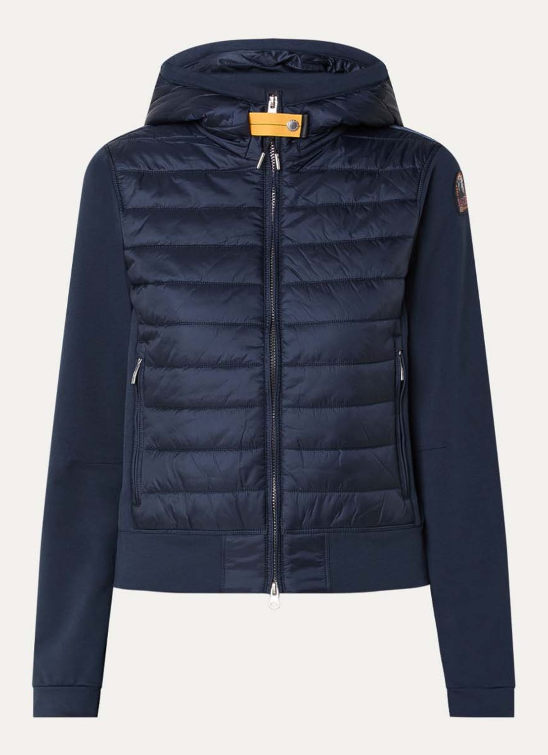 Parajumpers Caelie gewatteerd jack met capuchon - voorkant donkerblauw