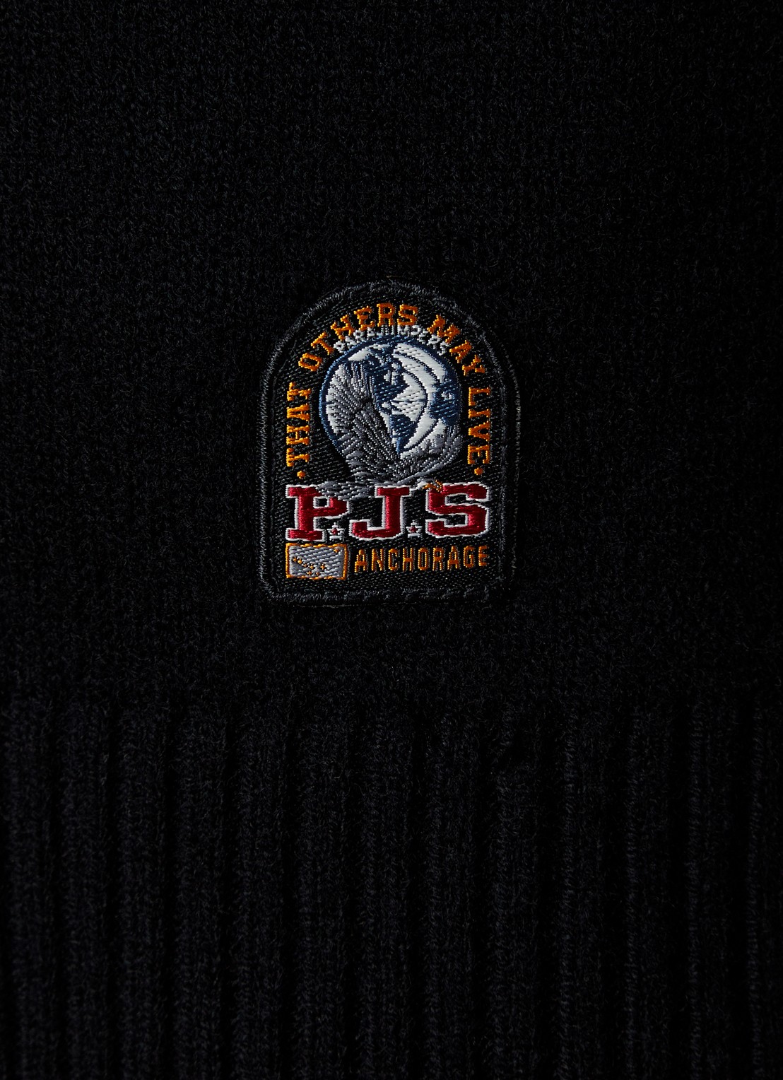 Parajumpers Caldonazzo fijngebreide trui in wolblend met halve rits - detail 2 zwart