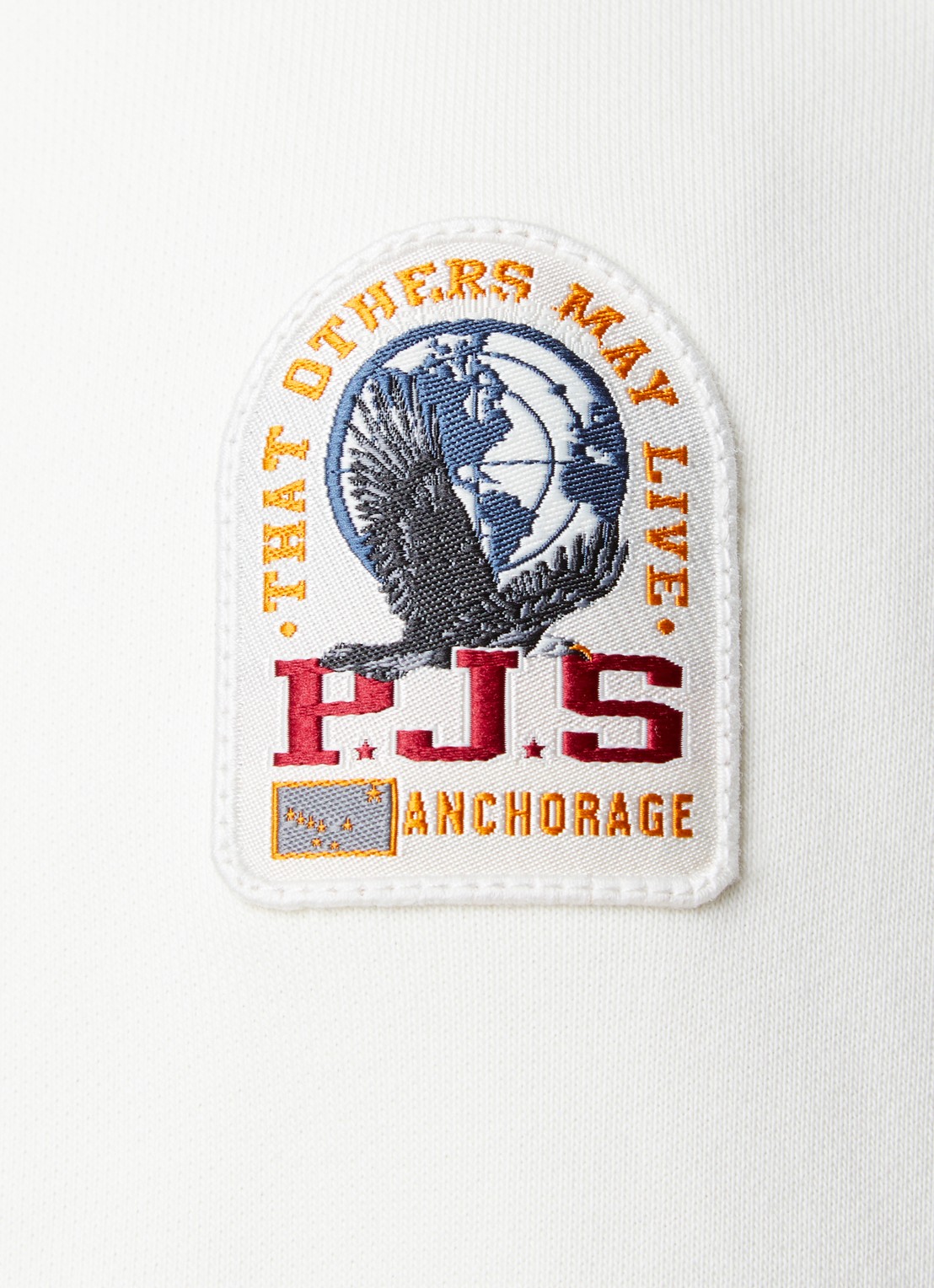 Parajumpers Charlie sweatvest met logoborduring - detail 6 creme