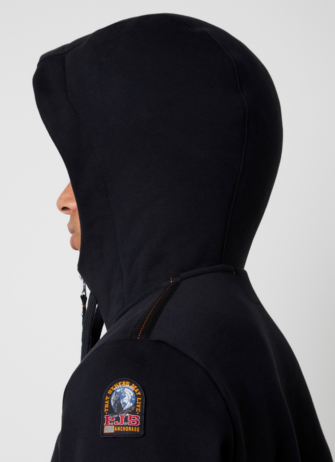 Parajumpers Charlie sweatvest met logoborduring - detail 5 zwart