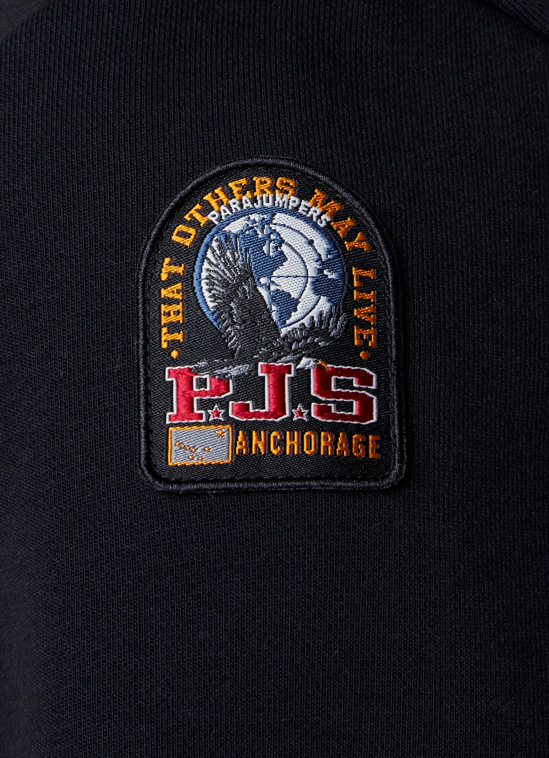 Parajumpers Charlie sweatvest met logoborduring - detail 6 zwart