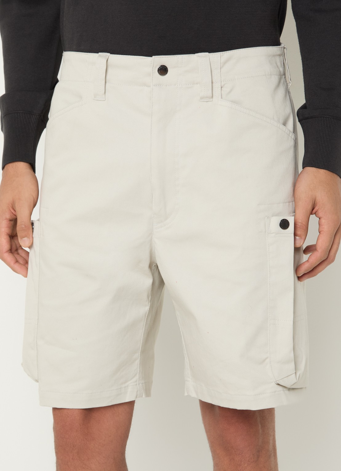 Parajumpers Cleveland wide leg korte broek met steekzakken - detail 2 beige