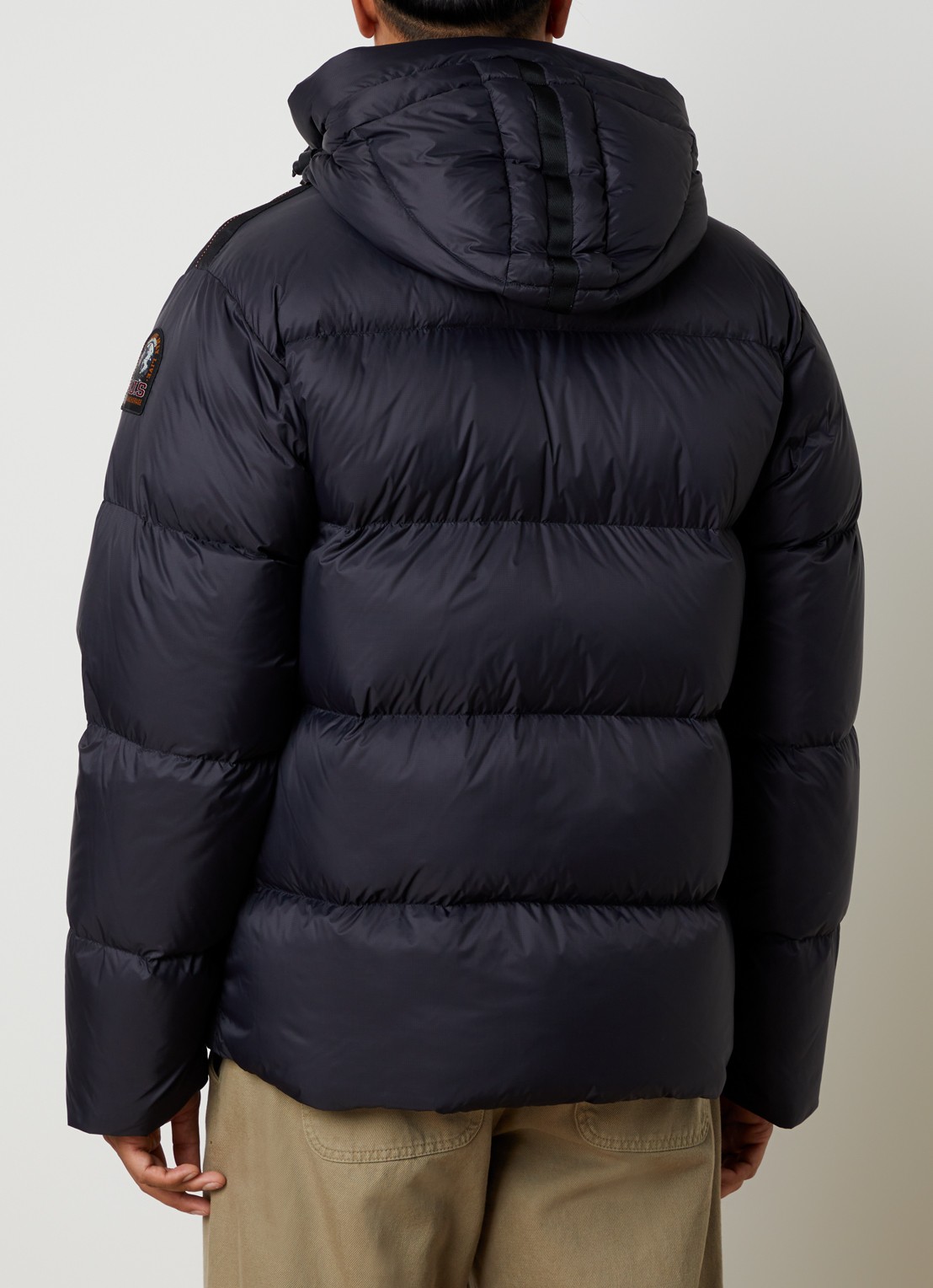 Parajumpers Cloud puffer jas met donsvulling en ritszakken - achterkant zwart