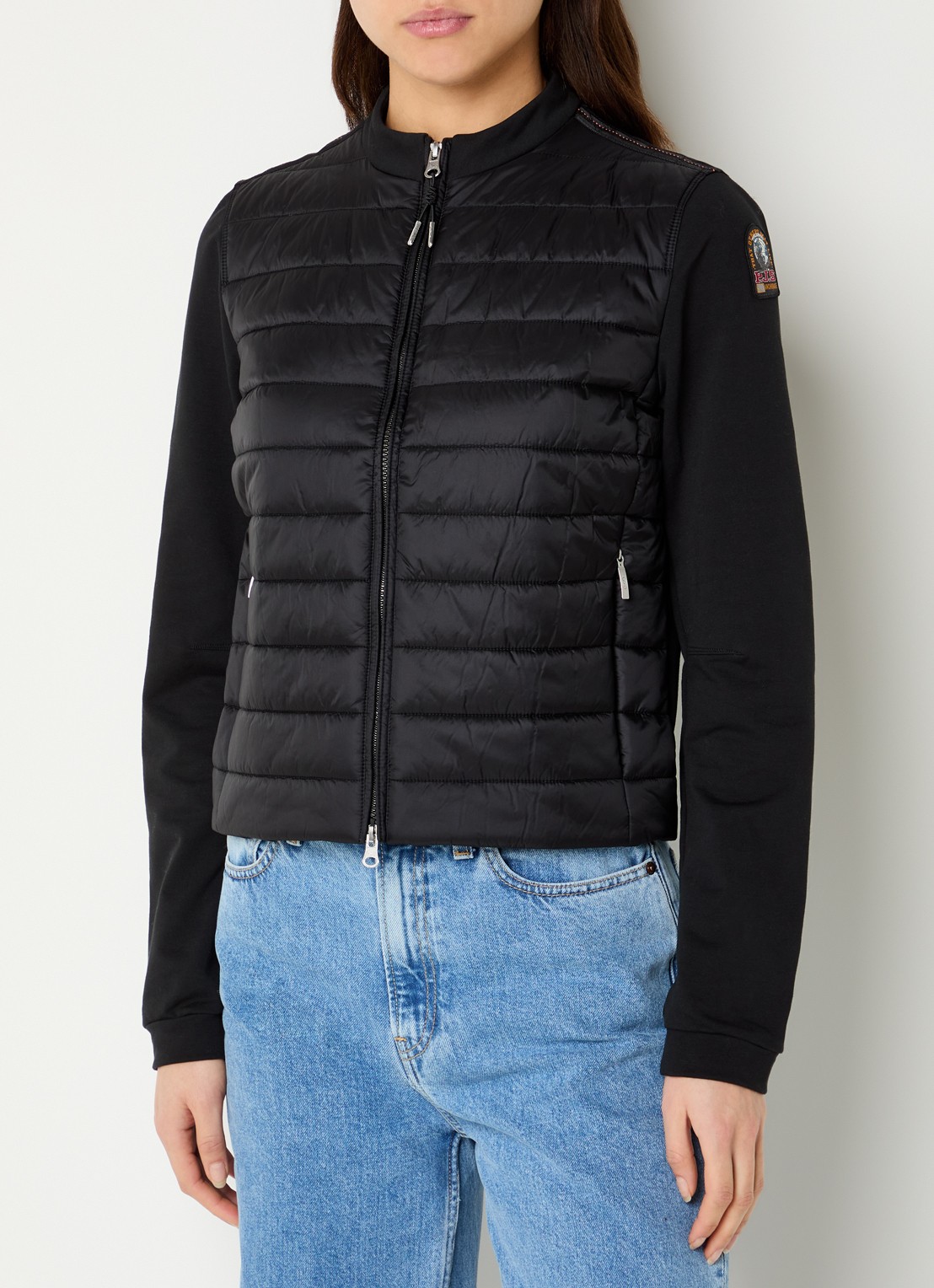 Parajumpers Corina sweatvest met gewatteerd voorpand en ritszakken - detail 2 zwart