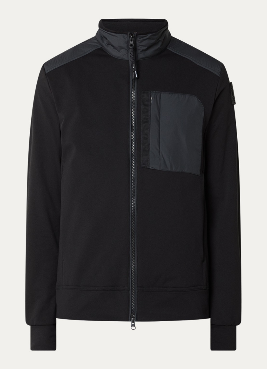 Parajumpers Douglas softshell jack met borstzak - voorkant zwart