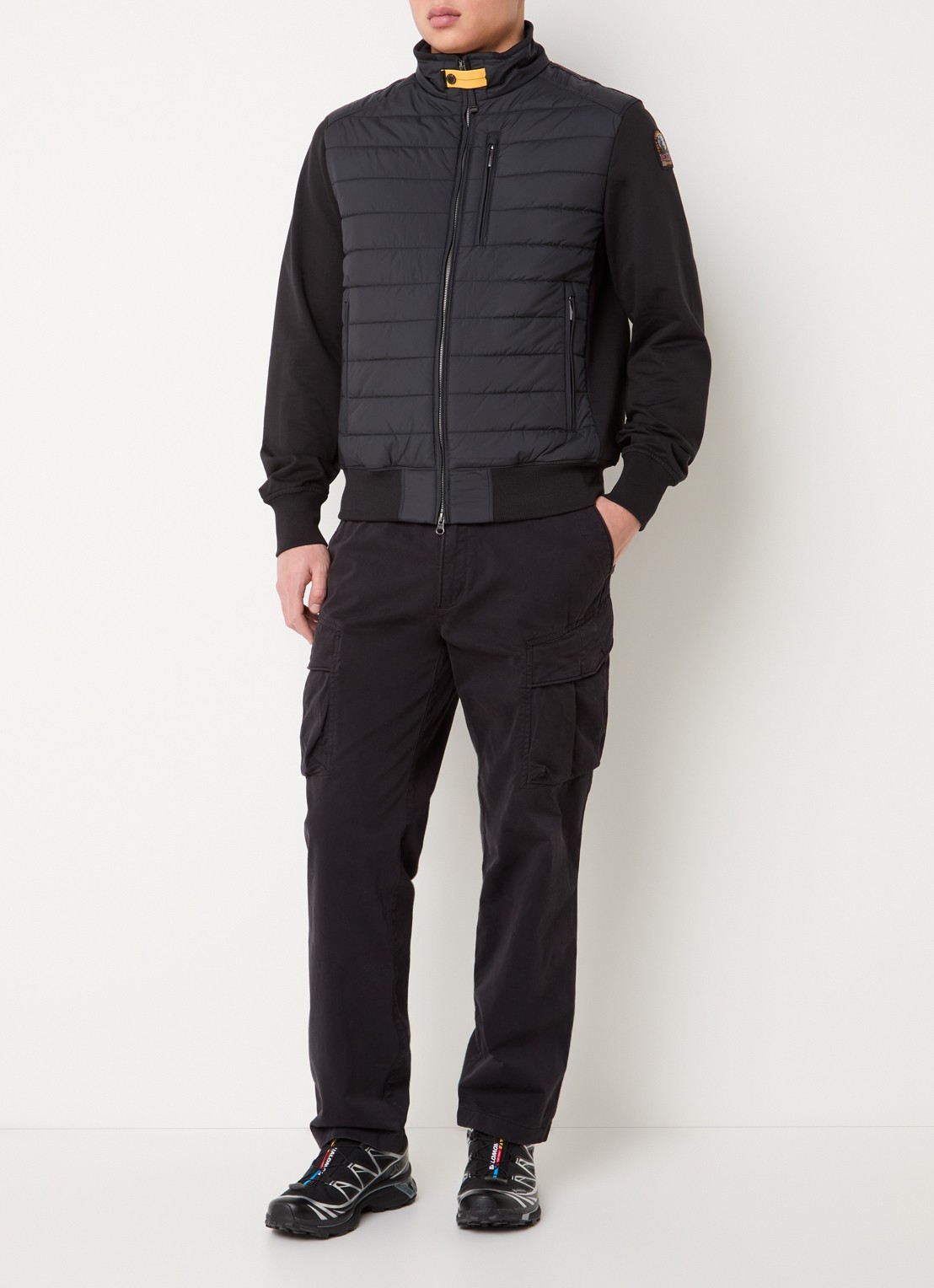 Parajumpers Elliot gewatteerd jack met donsvulling - voorkant 2 zwart