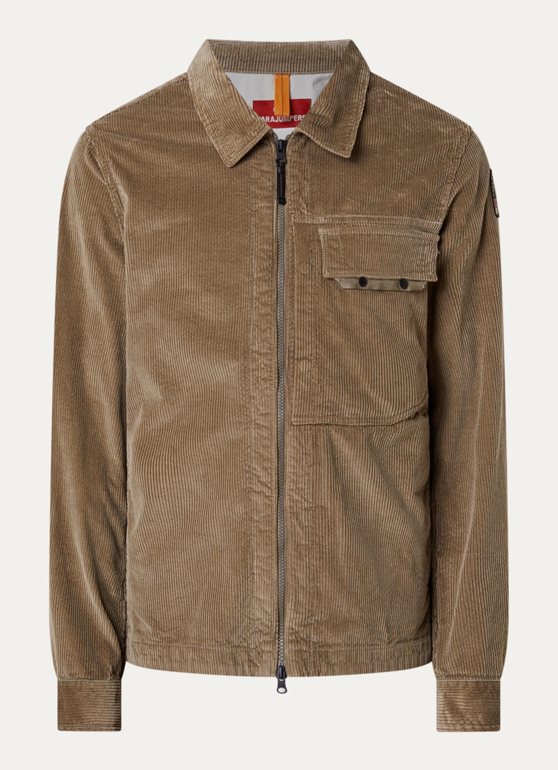 Parajumpers Galross overshirt van corduroy - voorkant 3 zand