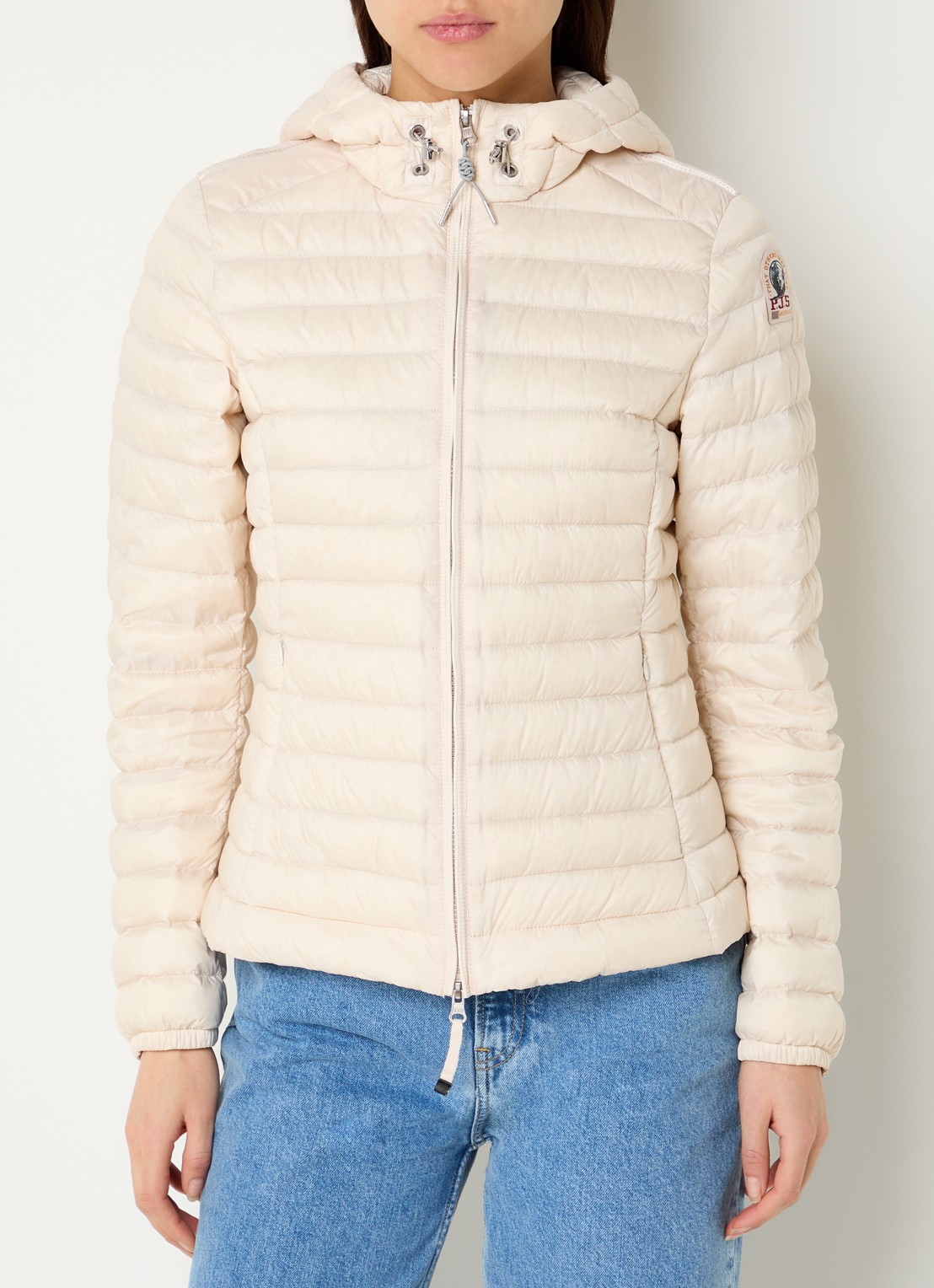 Parajumpers Genie puffer jack met donsvulling - detail wit