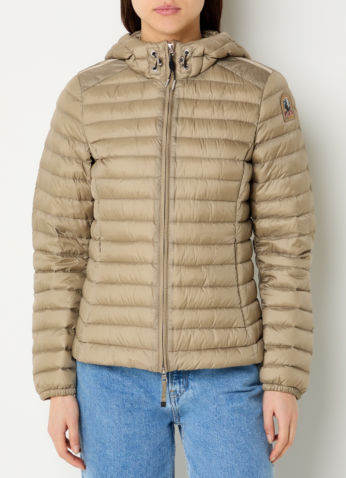 Parajumpers Genie puffer jack met donsvulling - detail 4 mosgroen
