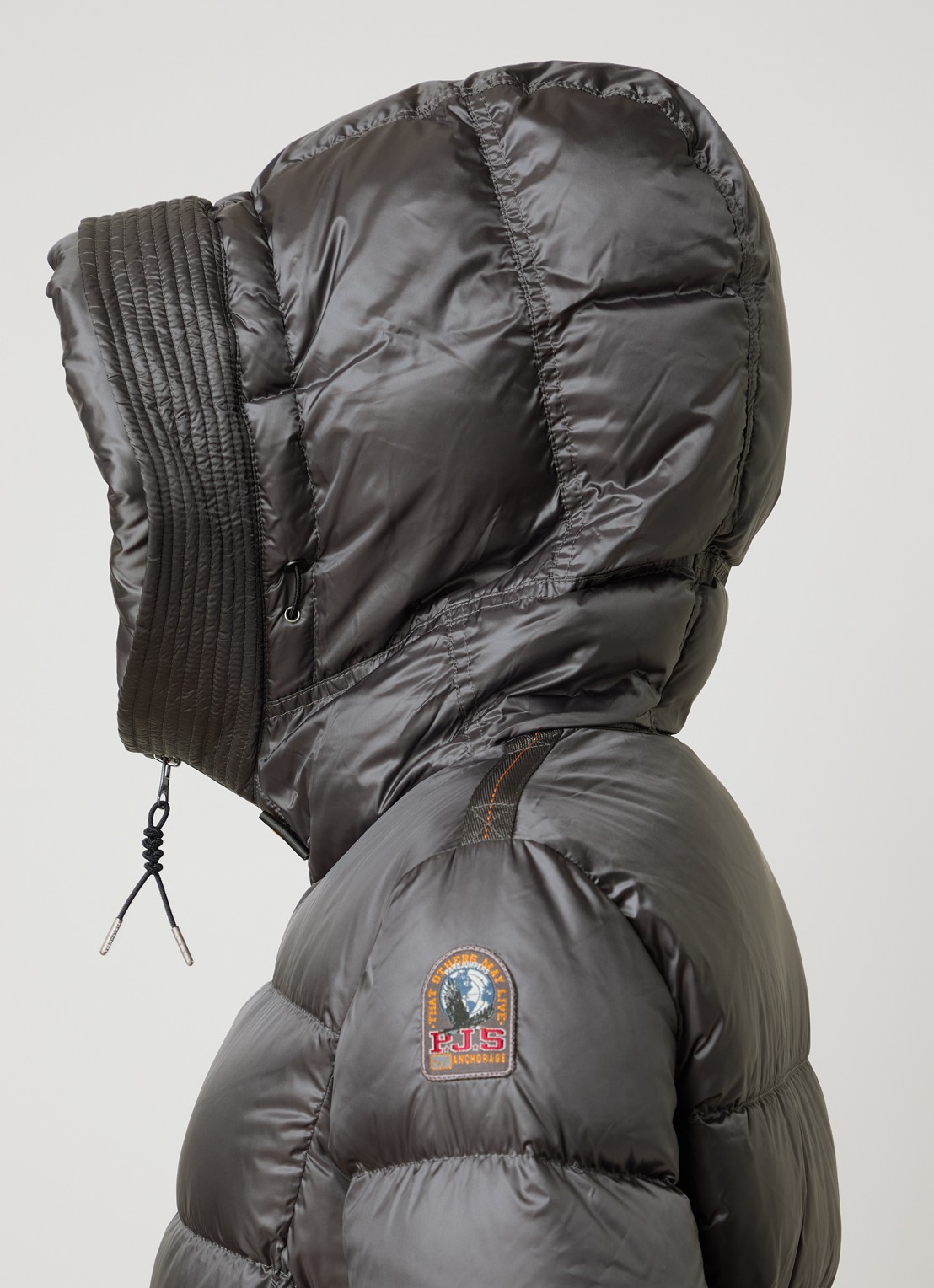 Parajumpers Gewatteerde puffer jas met donsvulling - detail 3 grijs
